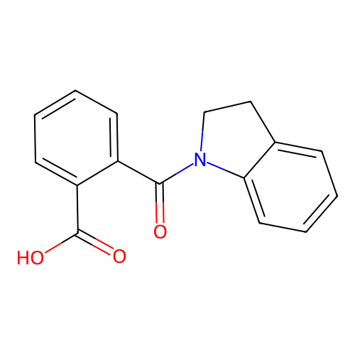 2-(2,3-二氢-1H-吲哚-1-基甲酰基)苯甲酸 structure