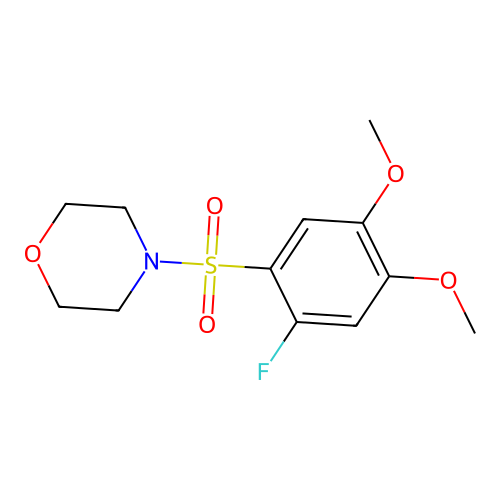 4-[(2-Fluoro-4,5-dimethoxyphenyl)sulfonyl]morpholine structure