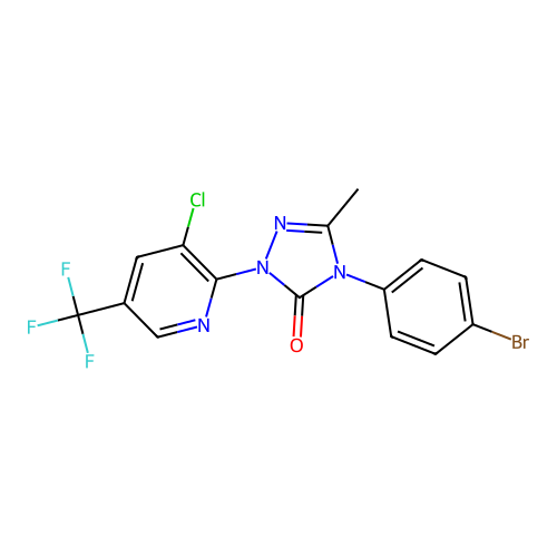 4-(4-bromophenyl)-2-[3-chloro-5-(trifluoromethyl)pyridin-2-yl]-5-methyl-1,2,4-triazol-3-one structure
