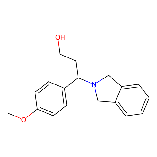 3-(1,3-dihydro-2H-isoindol-2-yl)-3-(4-methoxyphenyl)-1-propanol structure