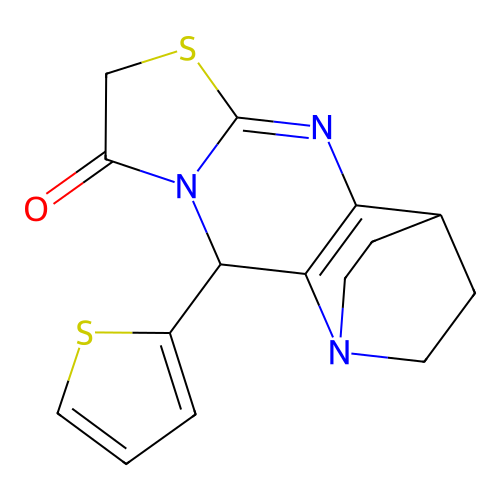 3-(2-thienyl)-7-thia-1,4,9-triazatetracyclo[9.2.2.0~2,10~.0~4,8~]pentadeca-2(10),8-dien-5-one structure