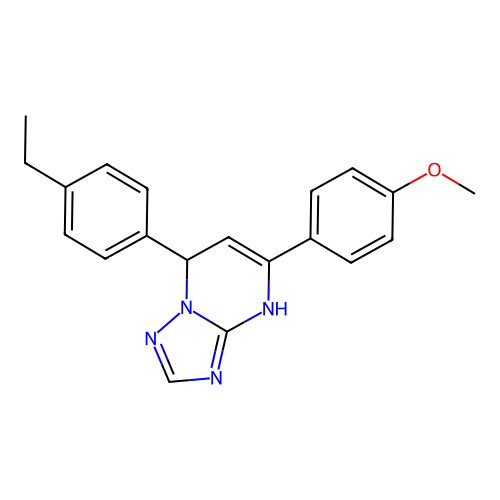 7-(4-ethylphenyl)-5-(4-methoxyphenyl)-1,7-dihydro-[1,2,4]triazolo[1,5-a]pyrimidine structure