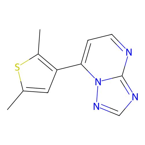 7-(2,5-Dimethyl-3-thienyl)[1,2,4]triazolo[1,5-a]pyrimidine structure