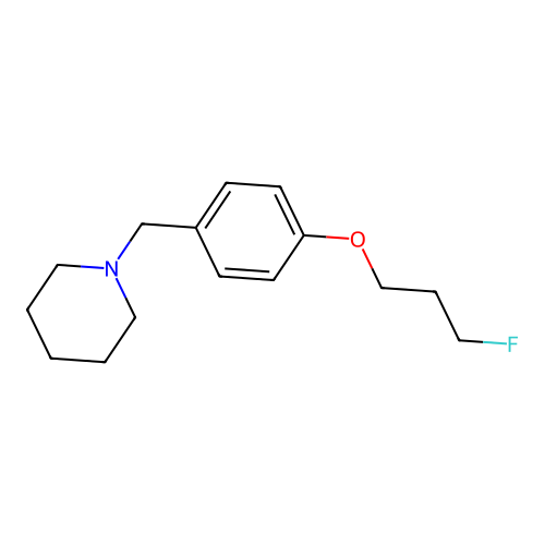 3-Fluoropropyl 4-(piperidinomethyl)phenyl ether structure