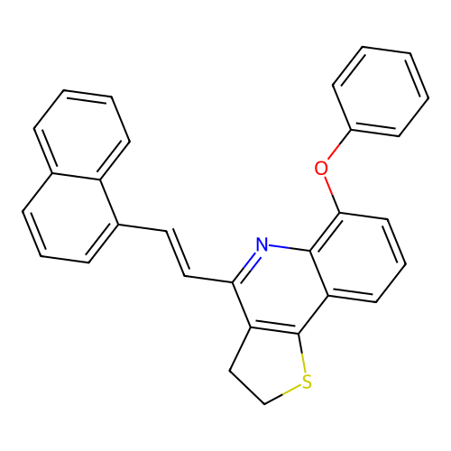 4-(2-Naphthalen-1-ylethenyl)-6-phenoxy-2,3-dihydrothieno[3,2-c]quinoline structure