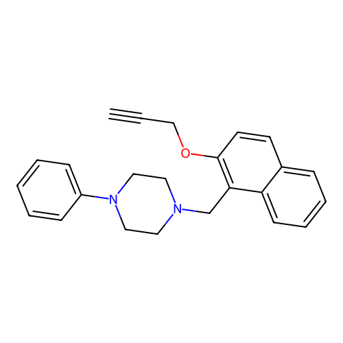 1-Phenyl-4-{[2-(2-propynyloxy)-1-naphthyl]methyl}piperazine structure