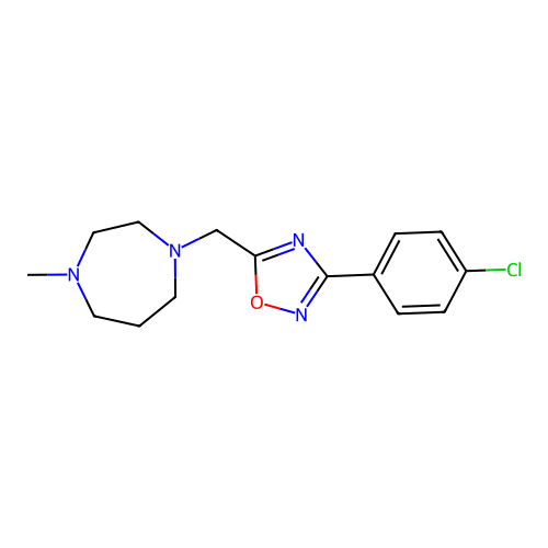 1-{[3-(4-Chlorophenyl)-1,2,4-oxadiazol-5-yl]methyl}-4-methyl-1,4-diazepane structure