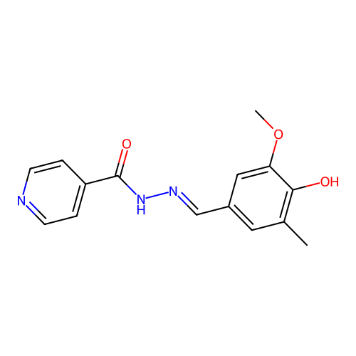 N'-[(4-hydroxy-3-methoxy-5-methylphenyl)methylidene]pyridine-4-carbohydrazide structure