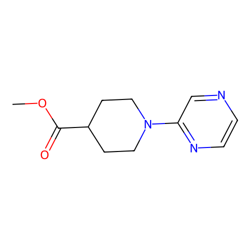 Methyl 1-(2-pyrazinyl)-4-piperidinecarboxylate structure
