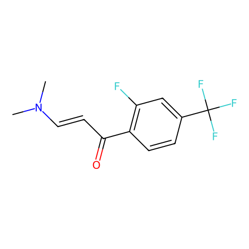 3-(Dimethylamino)-1-[2-fluoro-4-(trifluoromethyl)phenyl]prop-2-en-1-one structure
