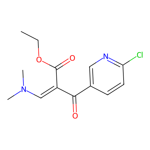 ethyl (Z)-2-(6-chloropyridine-3-carbonyl)-3-(dimethylamino)prop-2-enoate structure