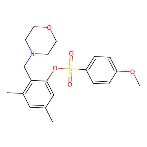 3,5-Dimethyl-2-(morpholinomethyl)phenyl 4-methoxybenzenesulfonate structure