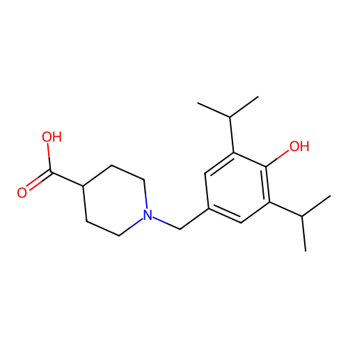 1-(4-Hydroxy-3,5-diisopropylbenzyl)-4-piperidinecarboxylic acid structure