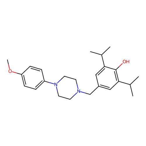 2,6-Diisopropyl-4-{[4-(4-methoxyphenyl)piperazino]methyl}benzenol structure