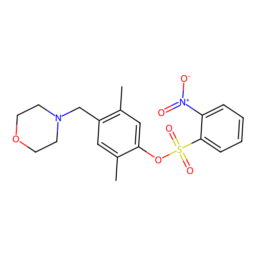 2,5-Dimethyl-4-(morpholinomethyl)phenyl 2-nitrobenzenesulfonate structure