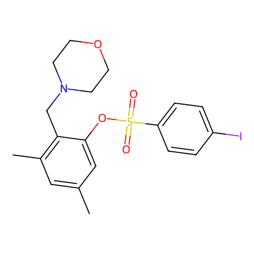 3,5-Dimethyl-2-(morpholinomethyl)phenyl 4-iodobenzenesulfonate structure