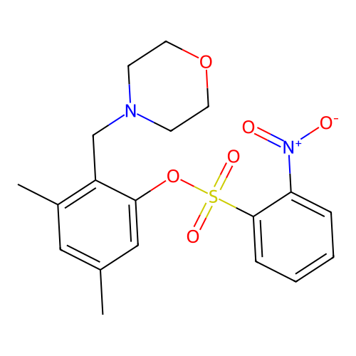3,5-Dimethyl-2-(morpholinomethyl)phenyl 2-nitrobenzenesulfonate structure