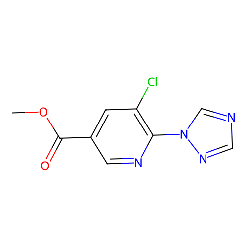 methyl 5-chloro-6-(1H-1,2,4-triazol-1-yl)nicotinate structure