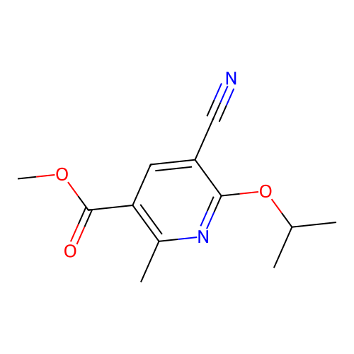 Methyl 5-cyano-6-isopropoxy-2-methylnicotinate structure