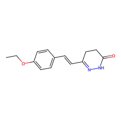 3-[2-(4-ethoxyphenyl)ethenyl]-4,5-dihydro-1H-pyridazin-6-one structure