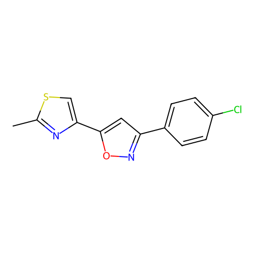 3-(4-Chlorophenyl)-5-(2-methyl-1,3-thiazol-4-yl)-1,2-oxazole structure