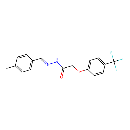 N'-[(4-Methylphenyl)methylidene]-2-[4-(trifluoromethyl)phenoxy]acetohydrazide structure