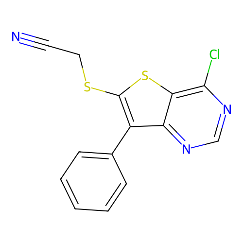 2-[(4-Chloro-7-phenylthieno[3,2-d]pyrimidin-6-yl)sulfanyl]acetonitrile structure