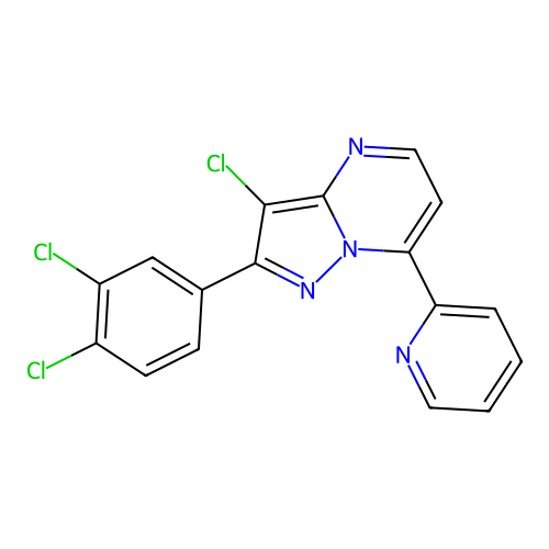 3-Chloro-2-(3,4-dichlorophenyl)-7-(2-pyridinyl)pyrazolo[1,5-a]pyrimidine structure