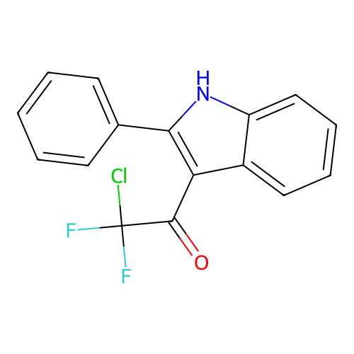 2-chloro-2,2-difluoro-1-(2-phenyl-1H-indol-3-yl)-1-ethanone structure