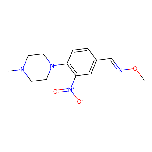 Methoxy({[4-(4-methylpiperazin-1-yl)-3-nitrophenyl]methylidene})amine structure