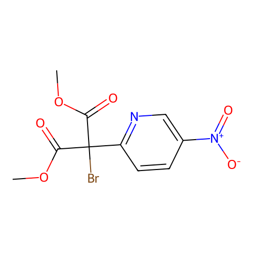 Dimethyl 2-bromo-2-(5-nitro-2-pyridinyl)malonate structure