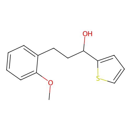 3-(2-Methoxyphenyl)-1-(2-thienyl)-1-propanol structure