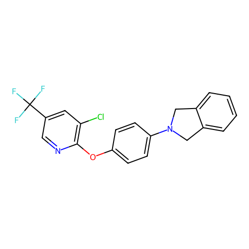 2-(4-{[3-Chloro-5-(trifluoromethyl)-2-pyridinyl]oxy}phenyl)isoindoline structure