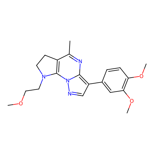 2-[3-(3,4-dimethoxyphenyl)-5-methyl-6,7-dihydro-8H-pyrazolo[1,5-a]pyrrolo[3,2-e]pyrimidin-8-yl]ethyl methyl ether structure