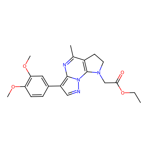 ethyl 2-[3-(3,4-dimethoxyphenyl)-5-methyl-6,7-dihydro-8H-pyrazolo[1,5-a]pyrrolo[3,2-e]pyrimidin-8-yl]acetate structure