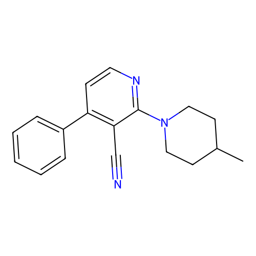 2-(4-Methylpiperidin-1-yl)-4-phenylpyridine-3-carbonitrile structure