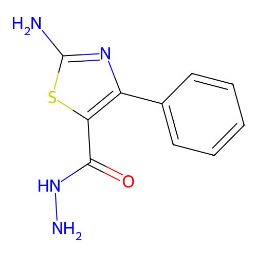 2-Amino-4-phenyl-1,3-thiazole-5-carbohydrazide structure