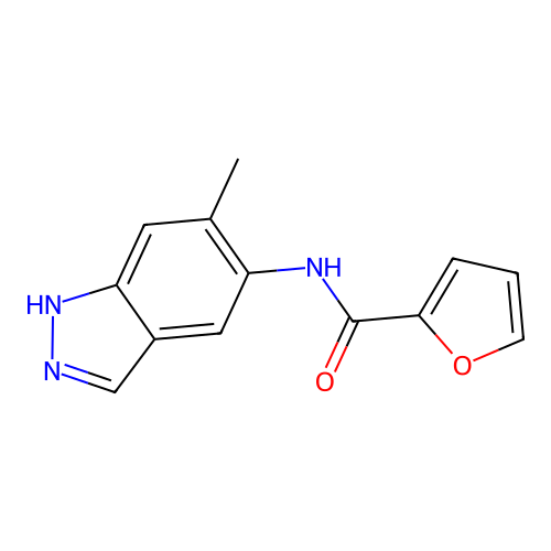 N-(6-methyl-1H-indazol-5-yl)furan-2-carboxamide structure