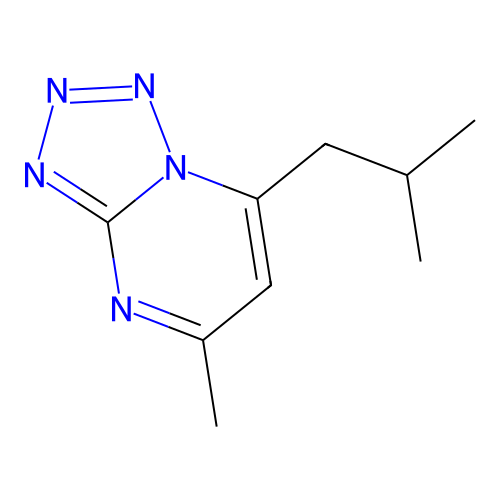 5-Methyl-7-(2-methylpropyl)tetrazolo[1,5-a]pyrimidine structure