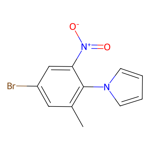 1-(4-bromo-2-methyl-6-nitrophenyl)-1H-pyrrole structure