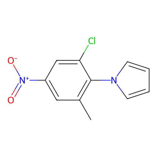 1-(2-chloro-6-methyl-4-nitrophenyl)-1H-pyrrole structure