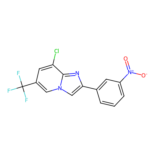 8-Chloro-2-(3-nitrophenyl)-6-(trifluoromethyl)imidazo[1,2-a]pyridine structure