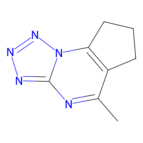 5-methyl-7,8-dihydro-6H-cyclopenta[e][1,2,3,4]tetraazolo[1,5-a]pyrimidine structure