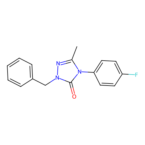 2-Benzyl-4-(4-fluorophenyl)-5-methyl-1,2,4-triazol-3-one structure