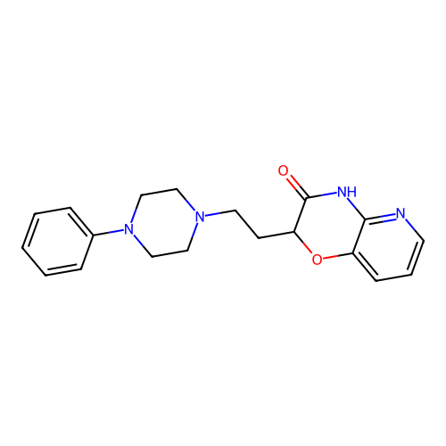 2-[2-(4-phenylpiperazino)ethyl]-2H-pyrido[3,2-b][1,4]oxazin-3(4H)-one structure