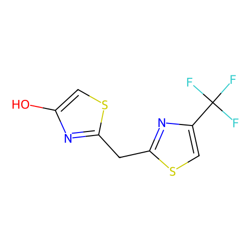 2-{[4-(Trifluoromethyl)-1,3-thiazol-2-yl]methyl}-1,3-thiazol-4-ol structure