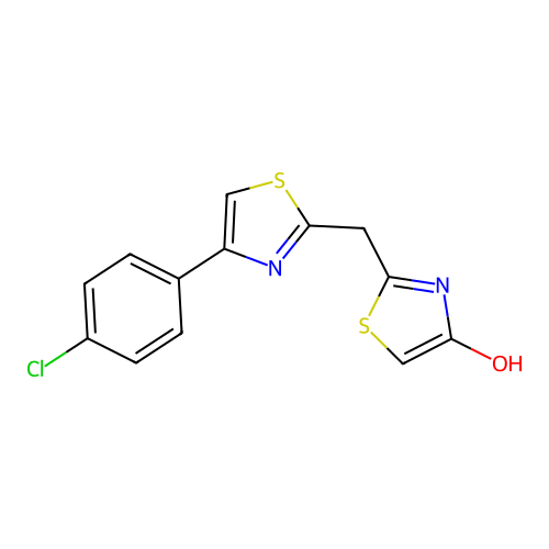 2-{[4-(4-Chlorophenyl)-1,3-thiazol-2-yl]methyl}-1,3-thiazol-4-ol structure
