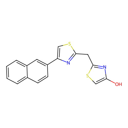 2-{[4-(2-Naphthyl)-1,3-thiazol-2-yl]methyl}-1,3-thiazol-4-ol structure
