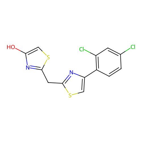 2-{[4-(2,4-Dichlorophenyl)-1,3-thiazol-2-yl]methyl}-1,3-thiazol-4-ol structure