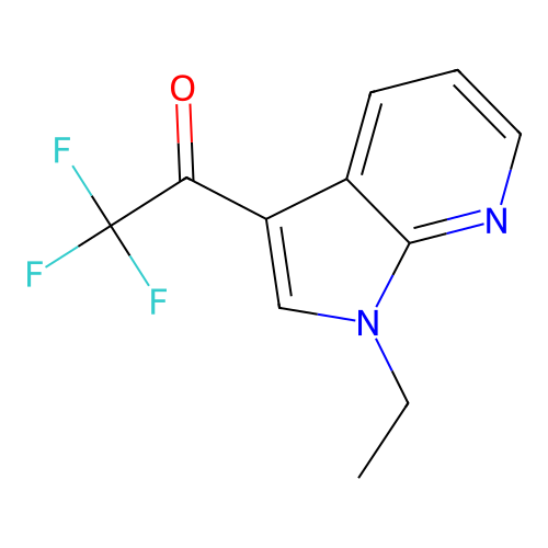 1-(1-ethyl-1H-pyrrolo[2,3-b]pyridin-3-yl)-2,2,2-trifluoro-1-ethanone structure